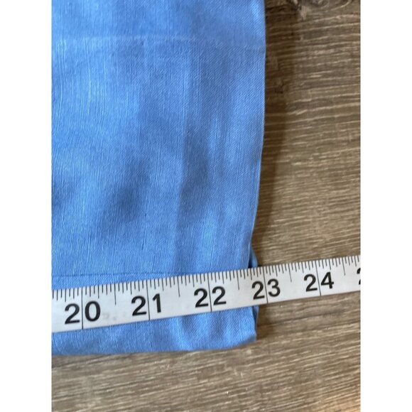 David N Blue Side Zip Ankle Linen Pants Sz 8 - Picture 12 of 12